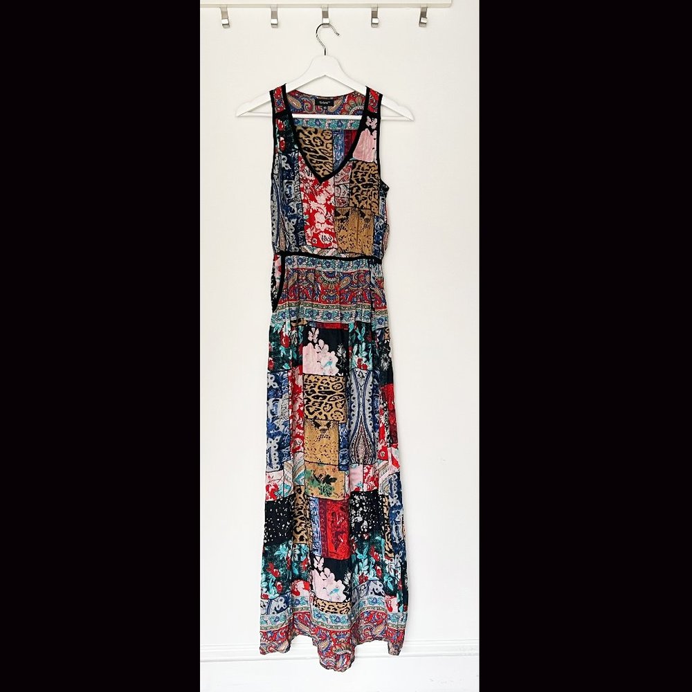 Anthropologie Tolani silk maxi dress